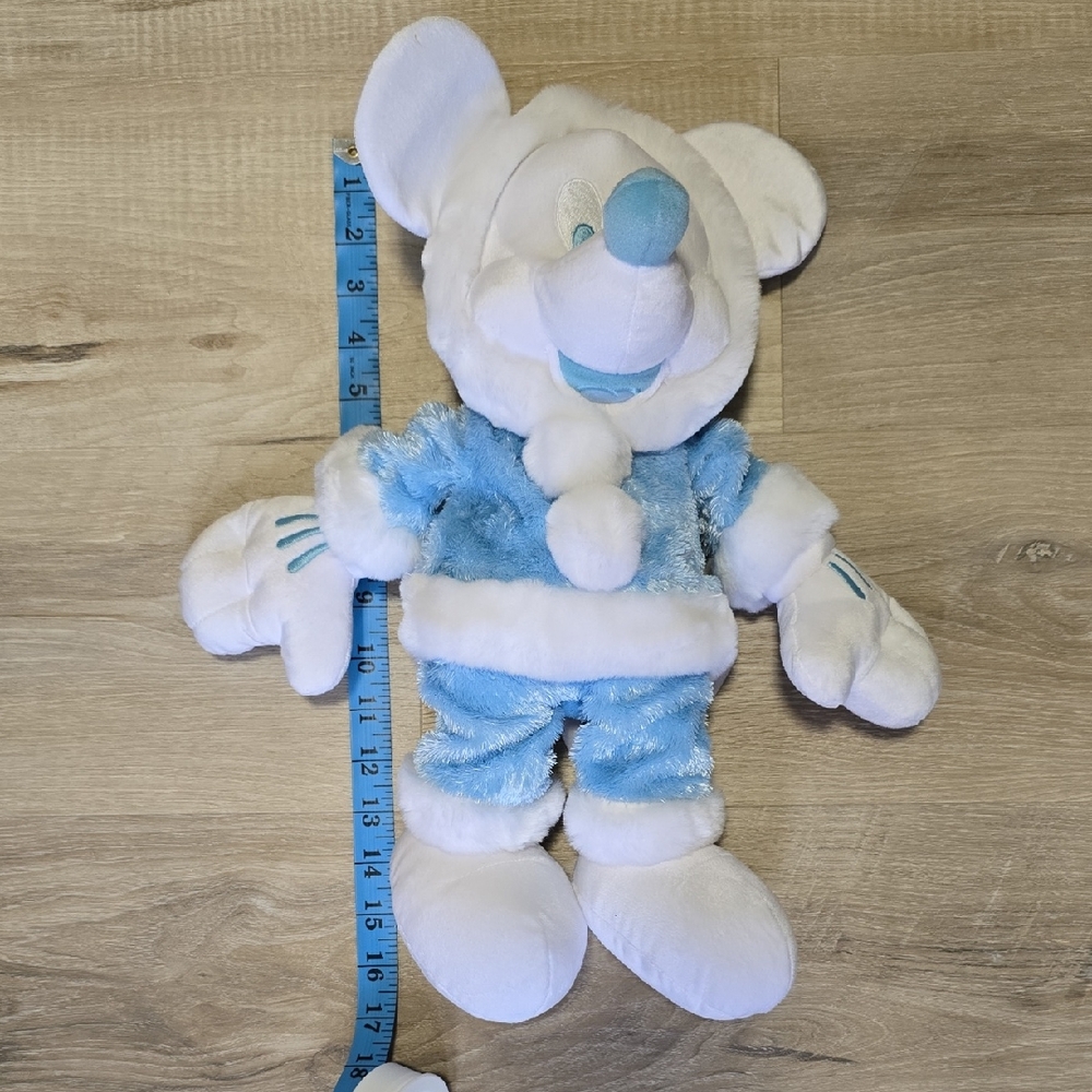 Vintage Mickey Mouse Disney Store Exclusive Christmas Blue/white Plush